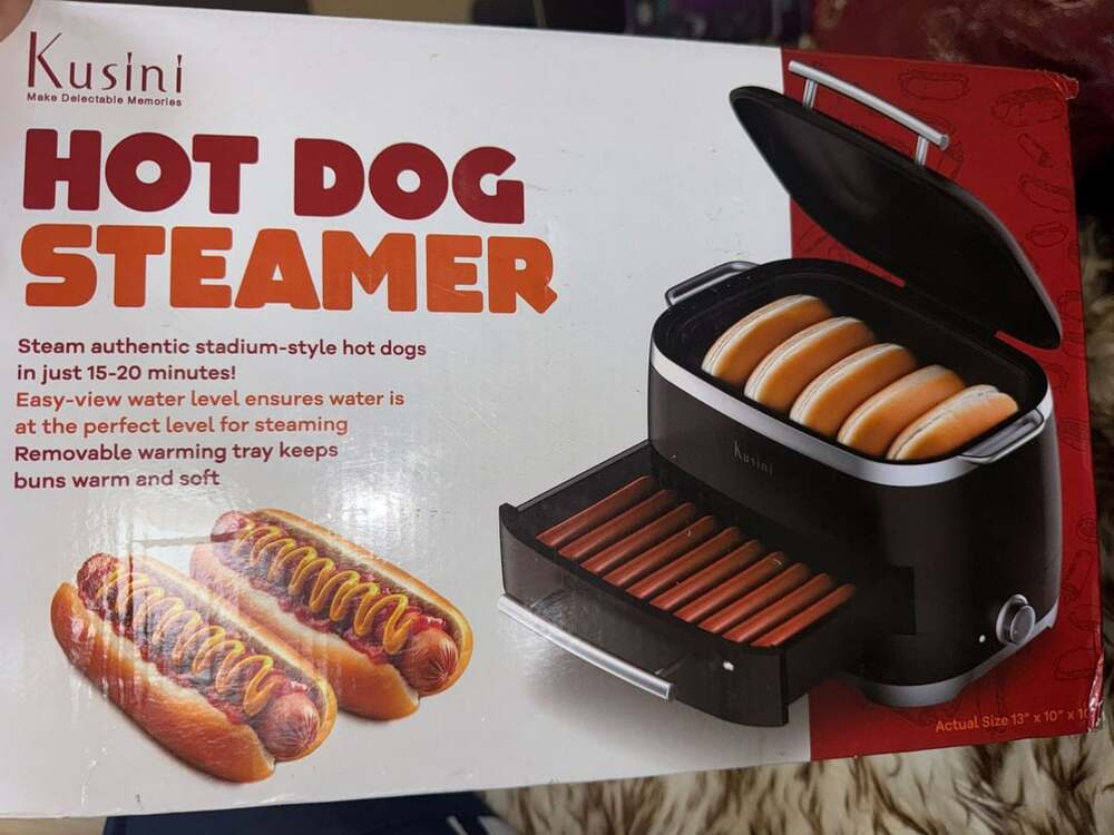 Kusini Hot Dog Steamer with Bun Warmer